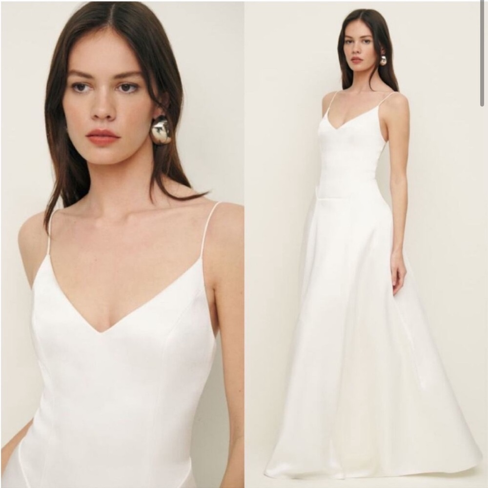 Reformation Icelynn Satin Wedding Dress - White Size 2